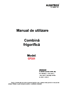 Manual Albatros CF331 Combina frigorifica