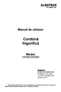 Manual Albatros CFX391 Combina frigorifica