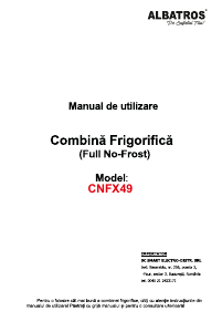 Manual Albatros CNFX49 Combina frigorifica