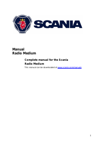 Manual Scania Medium Car Radio