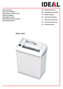 Manuale IDEAL 2220 Distruggidocumenti