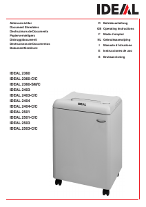 Handleiding IDEAL 2360 Papiervernietiger