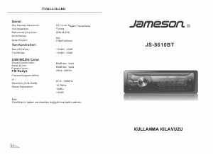 Kullanım kılavuzu Jameson JS-8610BT Oto radyosu