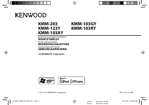 Mode d’emploi Kenwood KMM-123Y Autoradio