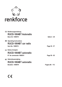 Bedienungsanleitung Renkforce RUCD-1804BT Autoradio