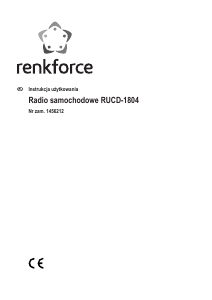 Instrukcja Renkforce RUCD-1804 Radio samochodowe