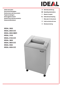 Manual IDEAL 2603 Paper Shredder