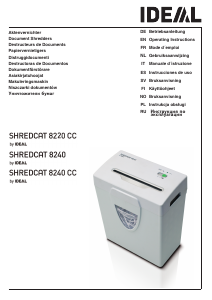 Käyttöohje IDEAL Shredcat 8220 CC Paperisilppuri