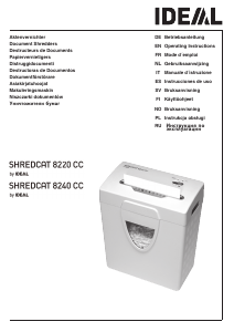 Bruksanvisning IDEAL Shredcat 8240 Dokumentförstörare