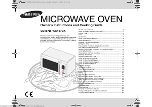 Manual Samsung CE107BA Microwave