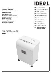Manual IDEAL Shredcat 8260 CC Paper Shredder