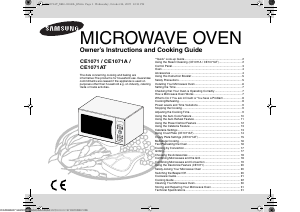 Manual Samsung CE1071AT/XEH Microwave