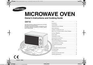 Manual Samsung GW71E-S Microwave