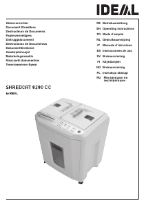 Käyttöohje IDEAL Shredcat 8280 CC Paperisilppuri