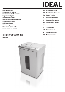 Manuale IDEAL Shredcat 8283 CC Distruggidocumenti