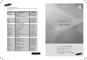 Manual Samsung PS50A426C1M Plasma Television