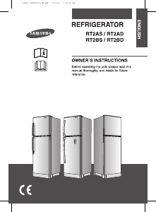 Handleiding Samsung RT2BSBSS Koel-vries combinatie