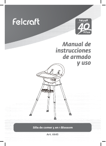 Manual de uso Felcraft 6645 Silla alta de bebé