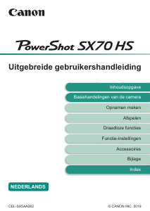 Handleiding Canon PowerShot SX70 HS Digitale camera