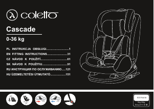 Руководство Coletto Cascade Автомобильное кресло