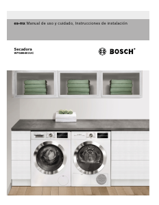 Manual de uso Bosch WTG86401UC Secadora