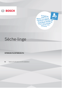 Mode d’emploi Bosch WTM852E1FG Sèche-linge