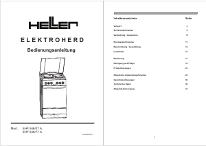 Bedienungsanleitung Heller EHF 546/07 A Herd