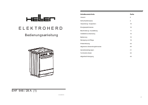 说明书 HELLEREHF 648/28 A柜炉