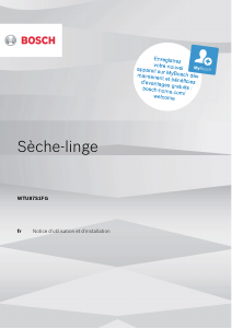 Mode d’emploi Bosch WTU87S1FG Sèche-linge