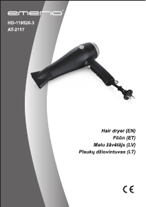 Manual Emerio HD-119520.3 Hair Dryer