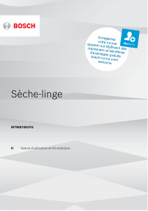 Mode d’emploi Bosch WTW87491FG Sèche-linge