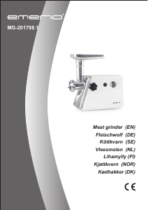 Bruksanvisning Emerio MG-201798.1 Köttkvarn