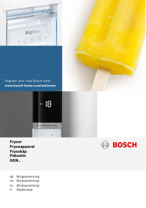 Brugsanvisning Bosch GSN29AW30 Fryser