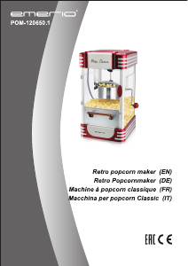 Manuale Emerio POM-120650.1 Macchina per popcorn