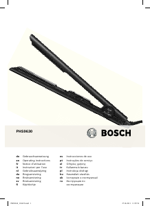 Посібник Bosch PHS9630 Випрямляч для волосся