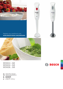Panduan Bosch MSM2610BGB Blender Tangan