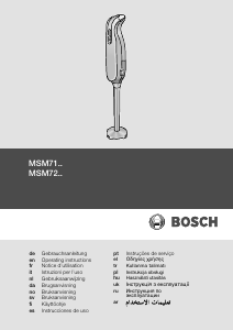 Hướng dẫn sử dụng Bosch MSM7250 Máy xay sinh tố cầm tay