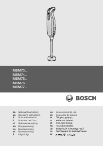 Hướng dẫn sử dụng Bosch MSM75PRO Máy xay sinh tố cầm tay