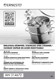 Manual Ernesto IAN 314672 Steam Cooker