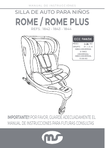 Manual de uso Innovaciones MS 1842 Rome Asiento para bebé