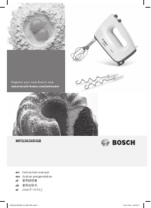 Panduan Bosch MFQ36300GB Mixer Tangan