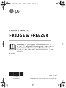 Manual LG GC-Q257CBFC Fridge-Freezer