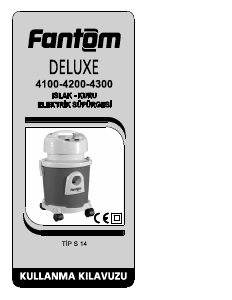 Kullanım kılavuzu Fantom Deluxe 4100 Elektrikli süpürge