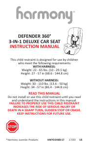 Manual Harmony Defender Car Seat