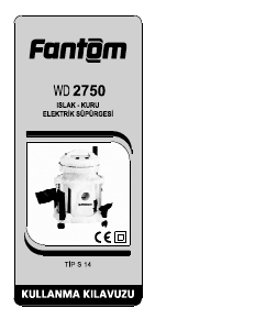 Kullanım kılavuzu Fantom WD 2750 Elektrikli süpürge