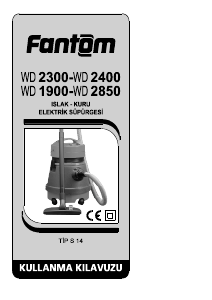 Kullanım kılavuzu Fantom WD 2850 Elektrikli süpürge