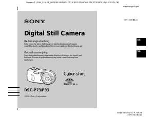 Bedienungsanleitung Sony Cyber-shot DSC-P93 Digitalkamera