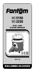 Kullanım kılavuzu Fantom WD 5150 Elektrikli süpürge