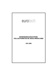 Bedienungsanleitung Eurotech EW 1500 Waschmaschine