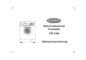 Bedienungsanleitung Eurotech EW 1560 Waschmaschine